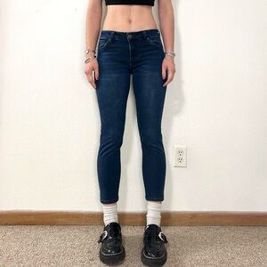 Dark wash skinny jeans petite